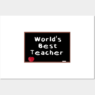 World's Best Teacher chalkboard design Posters and Art